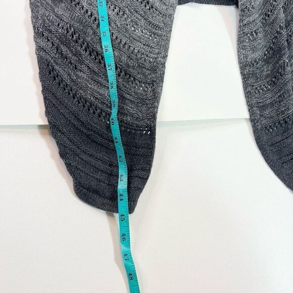 Athleta Wool Sweater Cardigan Womens Small Cashmere Blend Waterfall Front Ombre - Picture 4 of 8